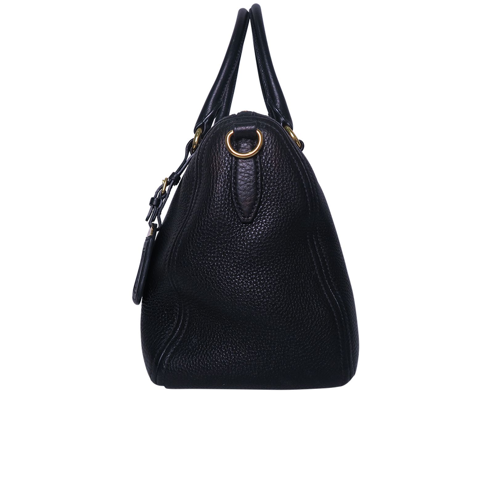 Bauletto Tote, &pound;350, Handbags, Black, Leather, Bottom view